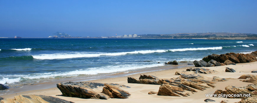 Rocks at Praia de São Torpes Beach