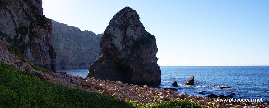 Rolled rocks at Praia do Louriçal Beach