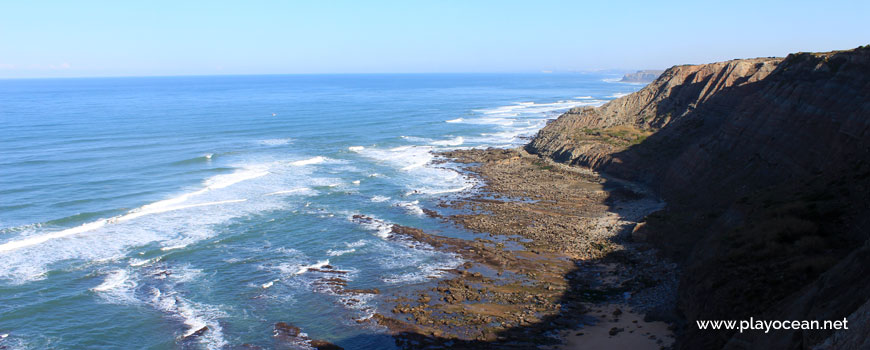 North at Praia de Cambelas Beach