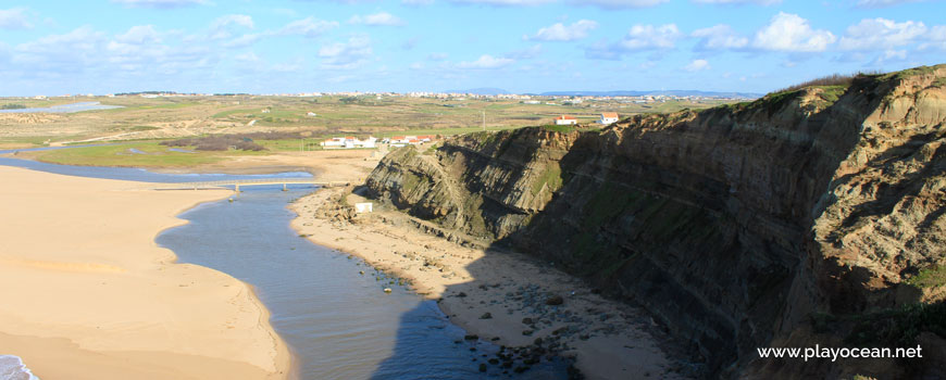 The Sizandro River viewed from the cliff
