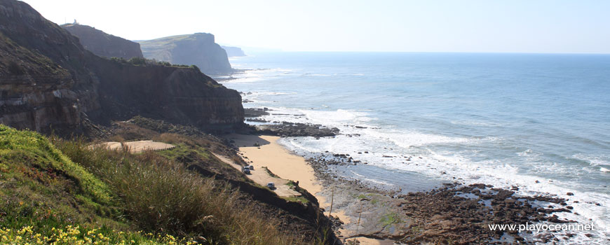 Praia das Peças Beach viewed from the cliff