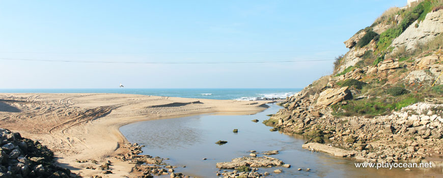 The Alcabrichel River, Praia de Porto Novo Beach