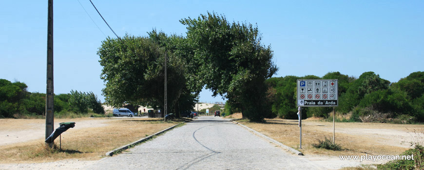 Road to Praia da Arda Beach