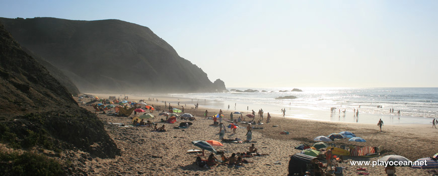Bathers at Praia do Castelejo Beach