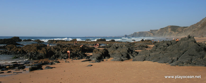 Rocks at Praia do Castelejo Beach