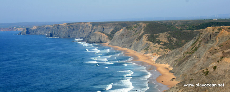 Panoramic of Praia da Cordoama Beach