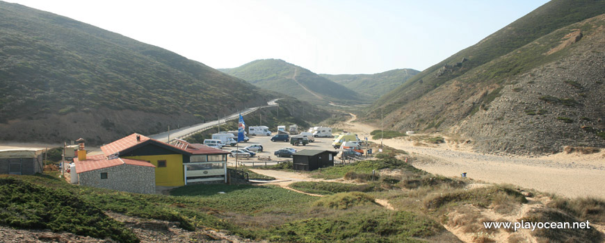 Parking of Praia da Cordoama Beach