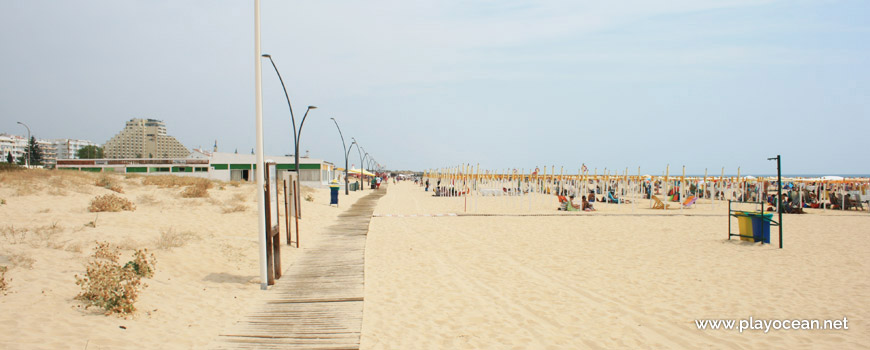 East at Praia de Monte Gordo Beach