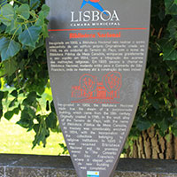 National Library of Portugal signboard